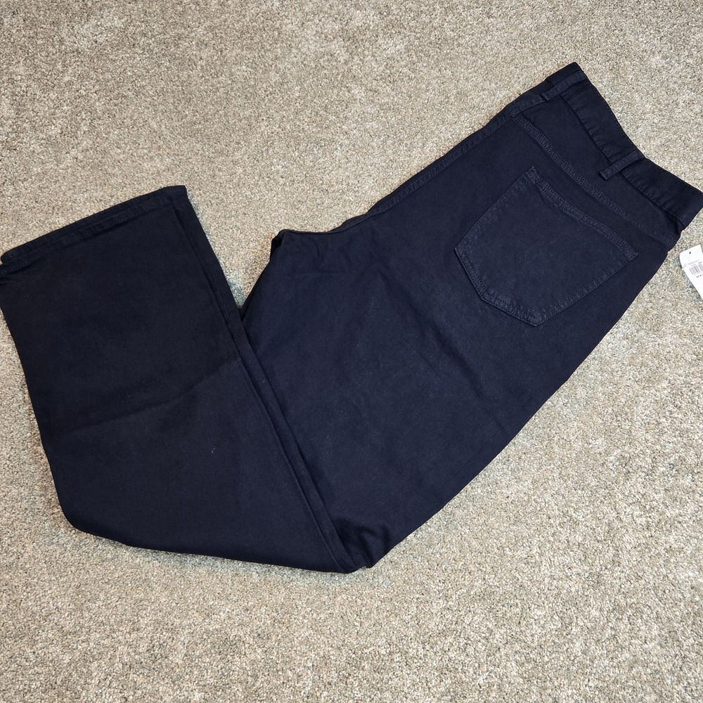 NEW Old Navy Straight Leg Jeans Mens Sz 42x32 Black Washed Flex Tough Denim NWT